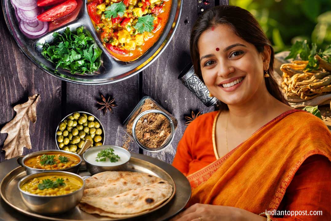 Traditional ayurvedic food thali image