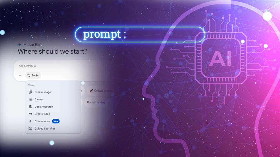 Google Gemini AI text to image and photo to video editing feature illustration