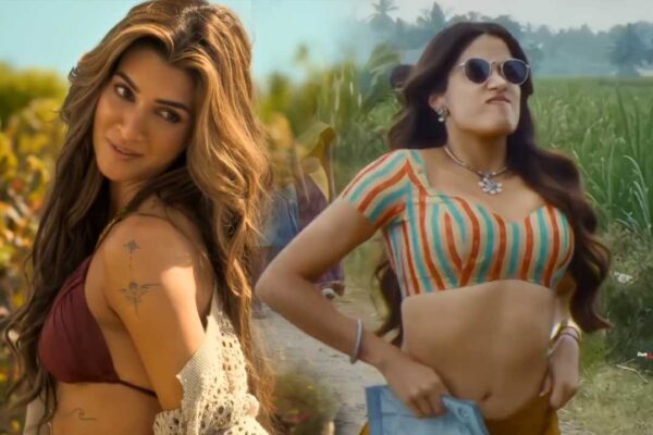 Cocktail 2 में कृति सेनन और Peddi में जाह्नवी कपूर के किरदारों की तुलना करती फीचर इमेज, जिसमें आधुनिक शहरी महिला और ग्रामीण परिवेश की लड़की की प्रस्तुति को लेकर सोशल मीडिया बहस को दर्शाया गया है।
