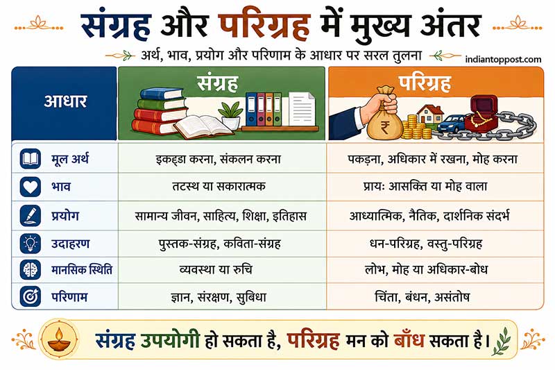 संग्रह और परिग्रह में अंतर