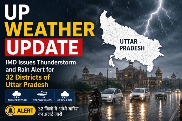UP Weather Update 2026: उत्तर प्रदेश के 32 जिलों में आंधी और बारिश का अलर्ट
