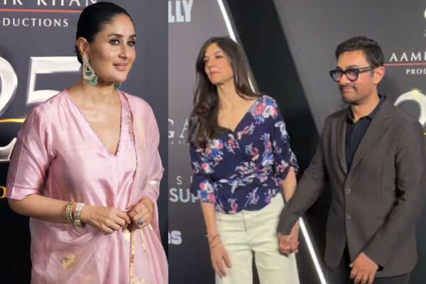 आमिर खान लगान स्क्रीनिंग इवेंट में काजोल और जूही चावला के साथ हंसते हुए नजर आए