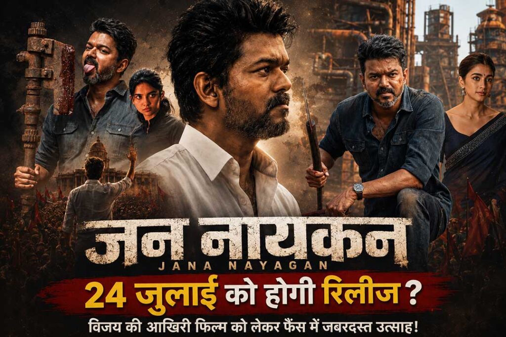 जन नायकन फिल्म के पोस्टर में विजय का दमदार लुक, 24 जुलाई रिलीज डेट को लेकर चर्चा