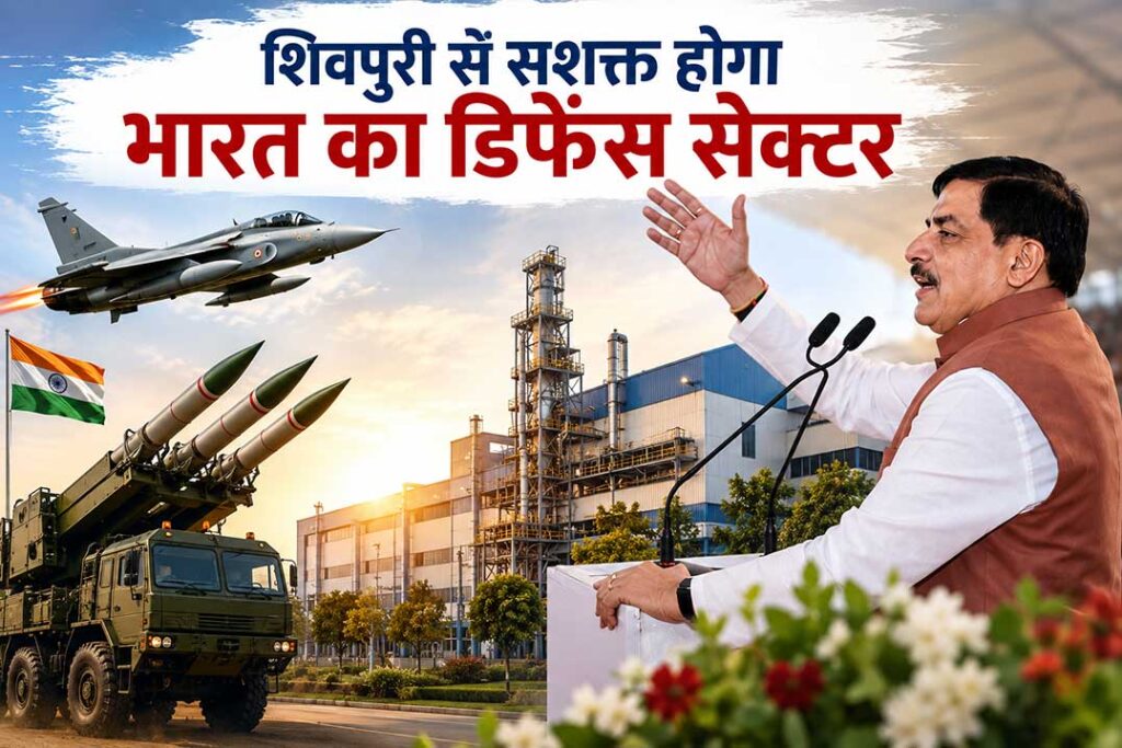 मुख्यमंत्री डॉ. मोहन यादव ने शिवपुरी में 2500 करोड़ रुपये के अदाणी डिफेंस एंड एयरोस्पेस प्लांट का भूमि-पूजन किया, जिससे मध्य प्रदेश में रक्षा उद्योग और रोजगार को बढ़ावा मिलेगा।