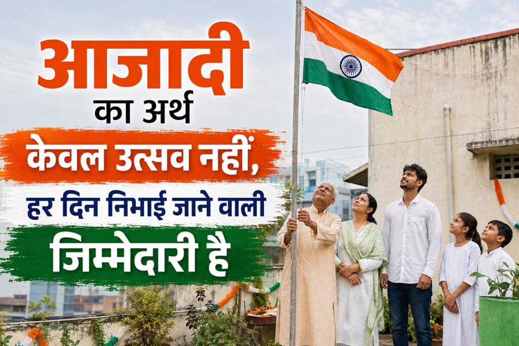 आजादी का अर्थ केवल उत्सव नहीं हर दिन निभाई जाने वाली जिम्मेदारी है