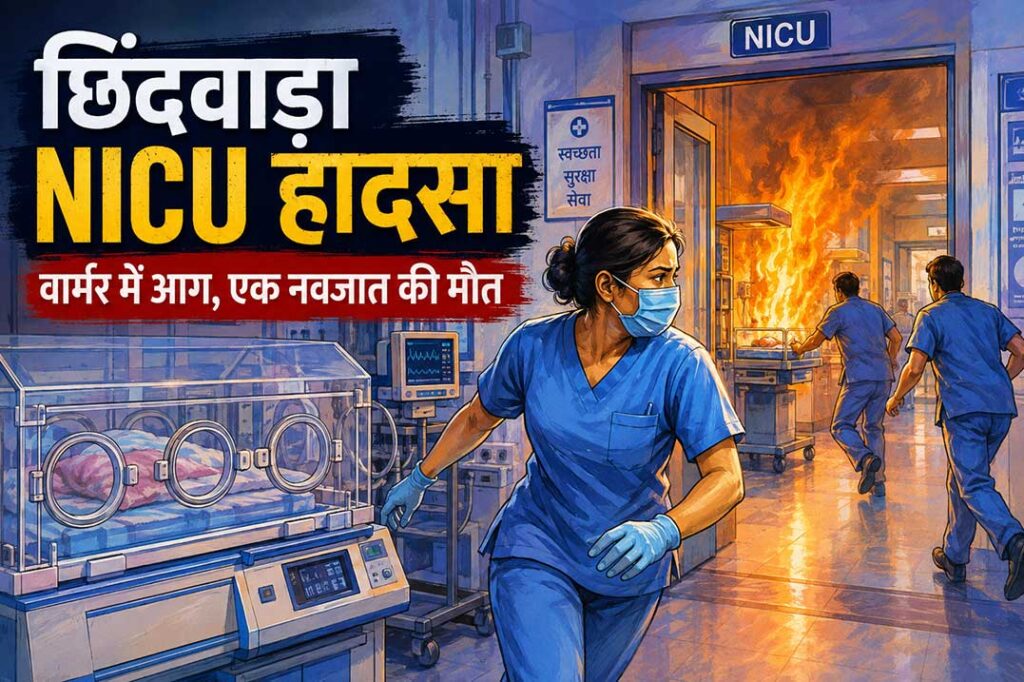 छिंदवाड़ा जिला अस्पताल के NICU में वार्मर में आग लगने की घटना