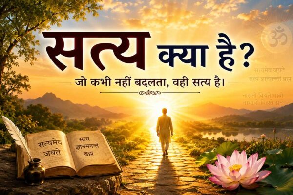 सत्य क्या है और सत्य की परिभाषा को दर्शाता प्रतीकात्मक चित्र